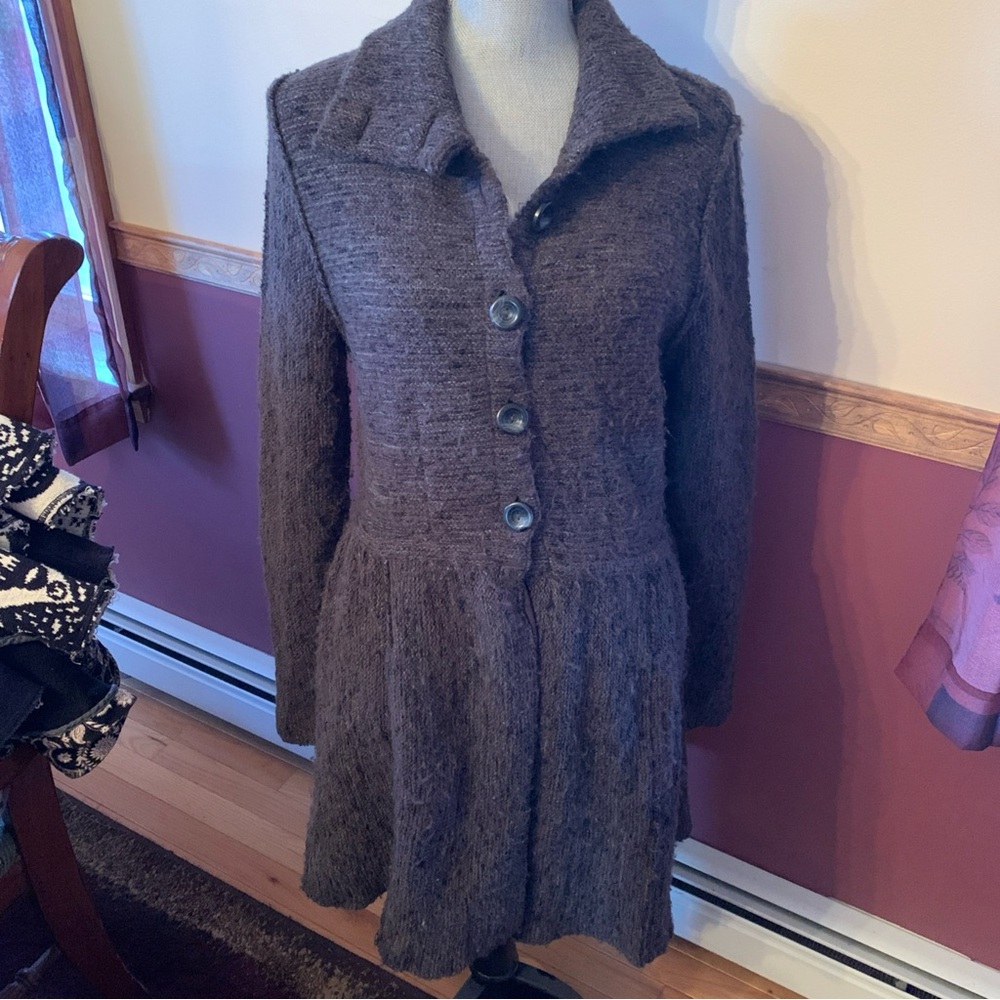 Rare Free People Loch Raven Cardigan Coat L - Picture 2 of 3